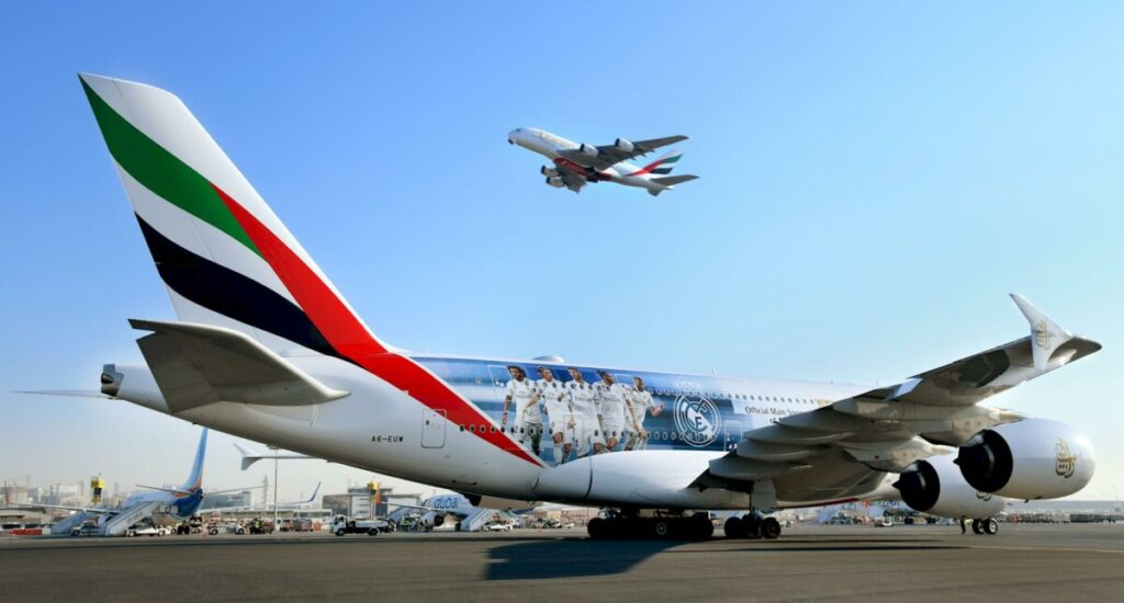 Airbus A380 Emirates Real Madrid: l’omaggio alla squadra madrilena