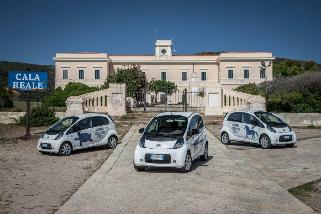 Quattro Citroen C-Zero 100% elettriche all'Asinara