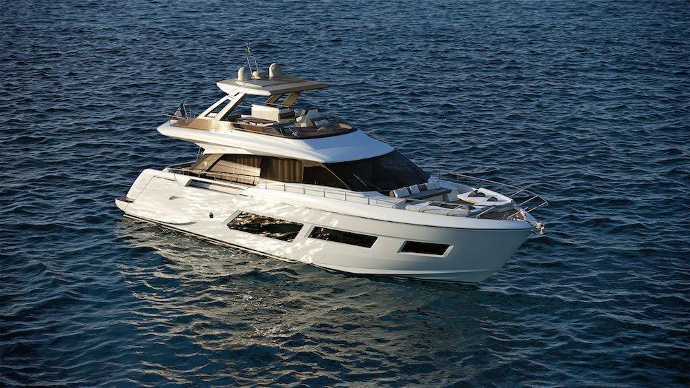 Ferretti Yachts 670 flybridge di eleganza