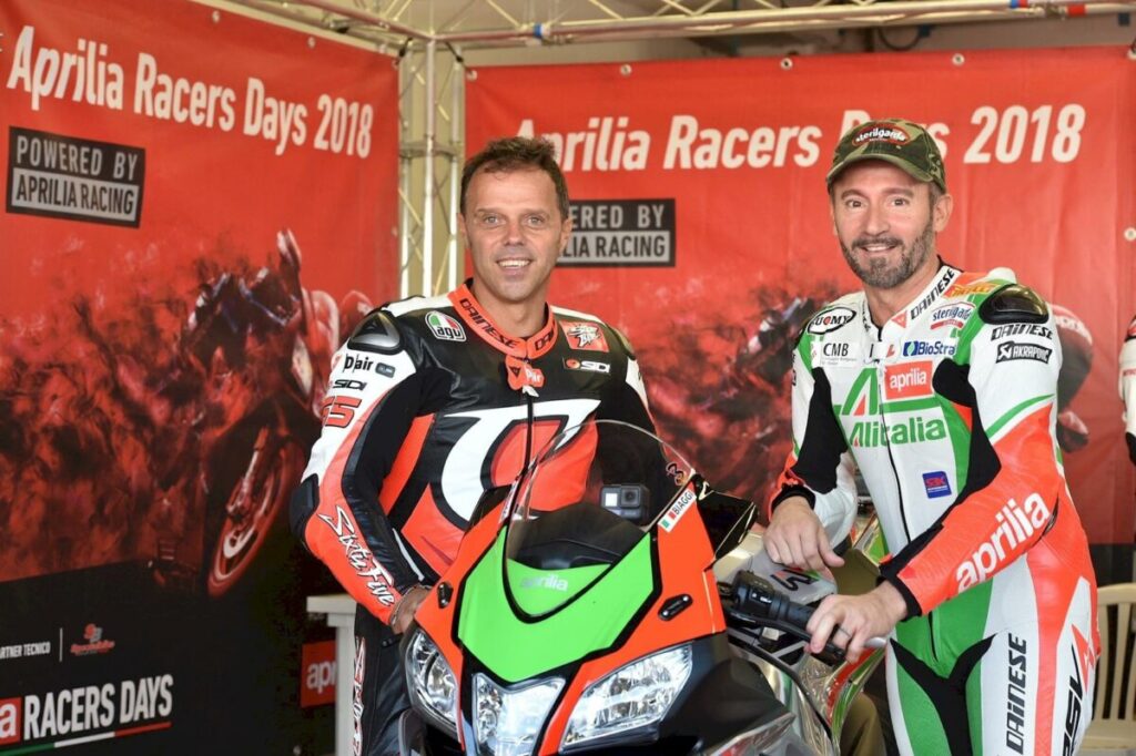 Max Biaggi e Loris Capirossi di nuovo in pista insieme al Mugello