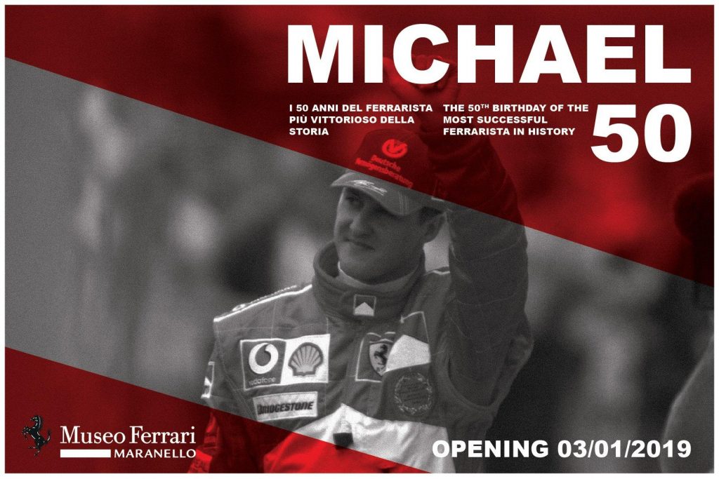 Michael Schumacher 50 anni: la mostra “Michael 50” al Museo Ferrari
