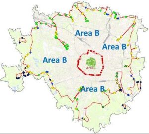 mappa varchi area b milano