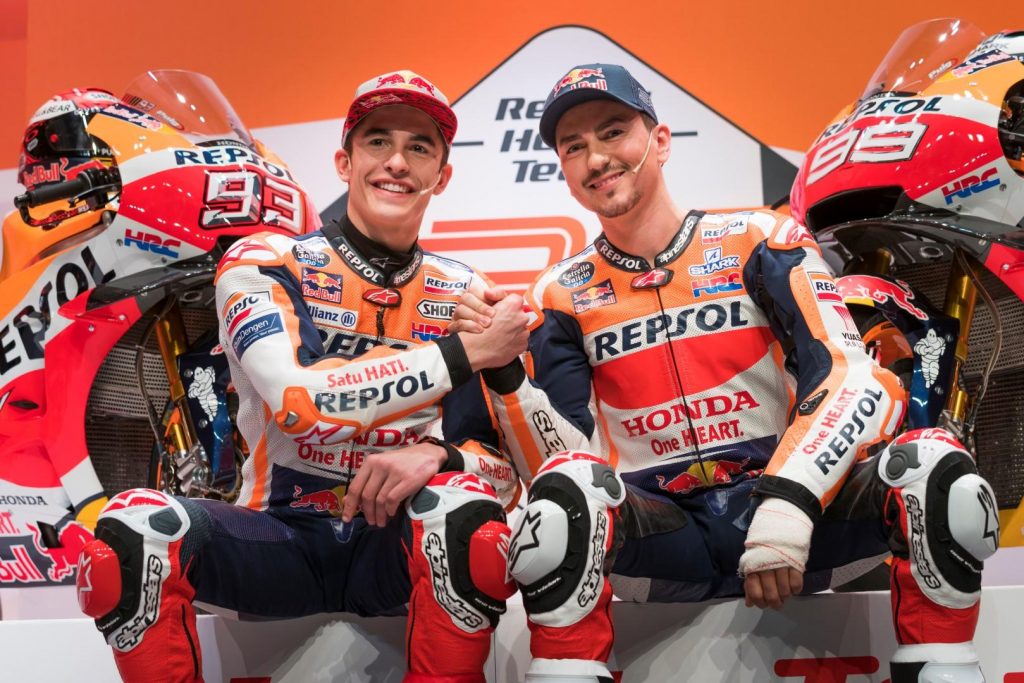 Honda MotoGP 2019: Marc Márquez e Jorge Lorenzo svelano la livrea della RC213V