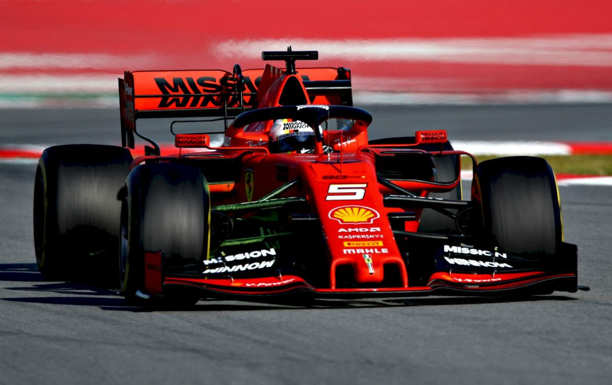Sebastian Vettel Test F1 Barcellona 2019