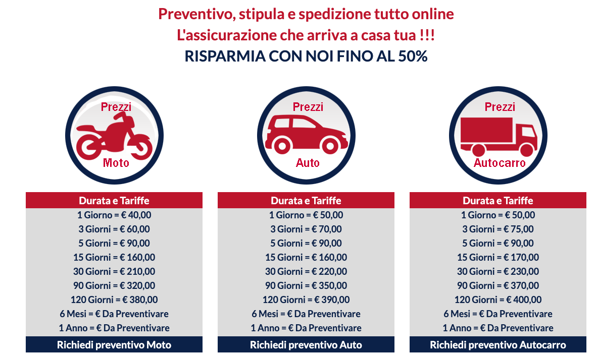 assicurazione false online