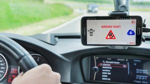Bosch wrong-way driver warning
