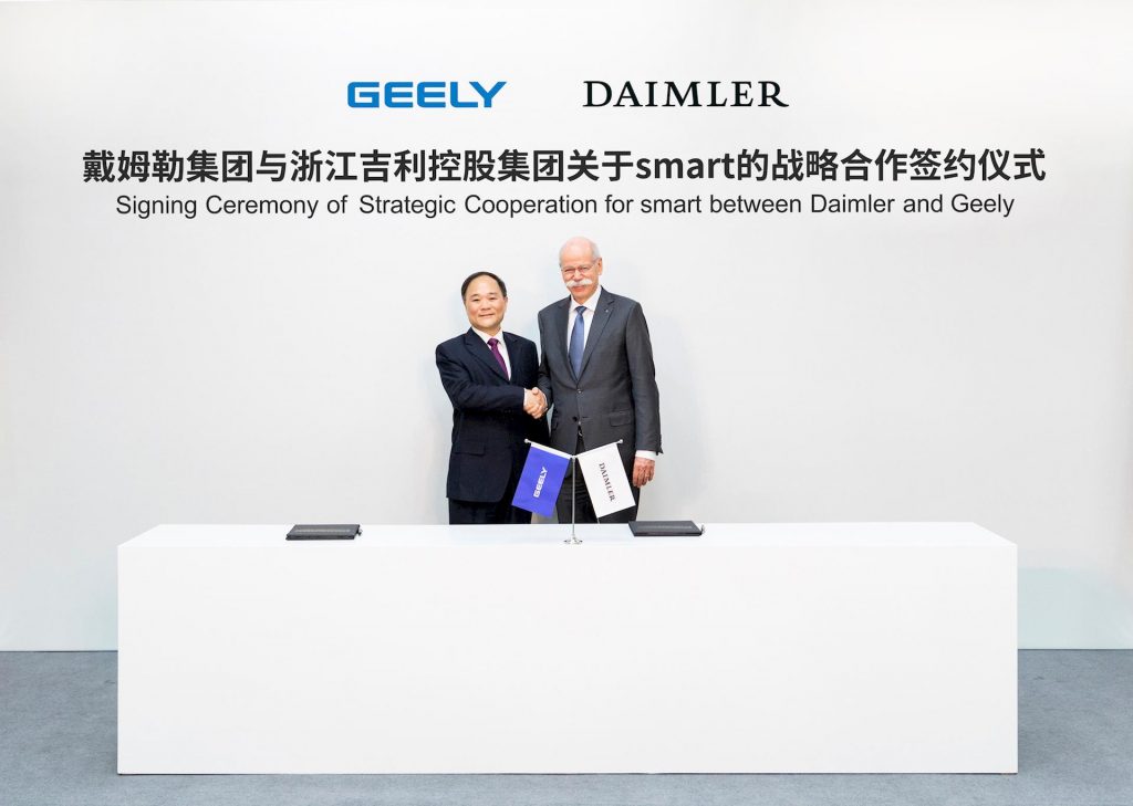 Smart diventa 50% cinese e 100% elettrica: accordo tra Geely e Daimler