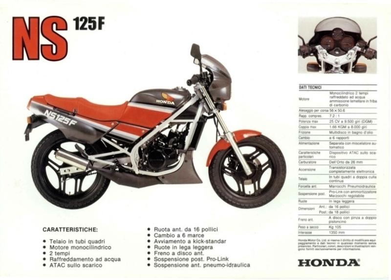 Honda NS 125 F 1985 brochure