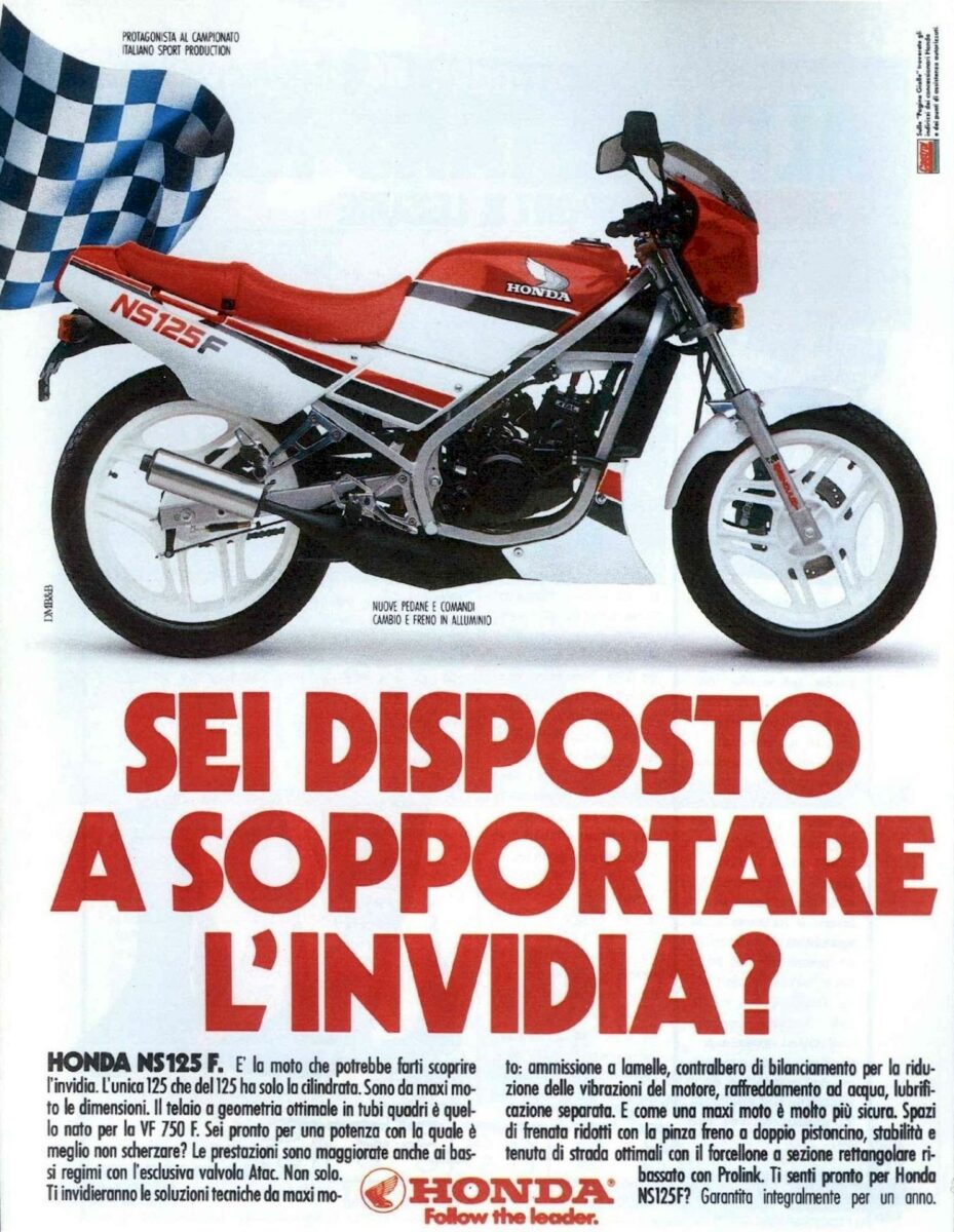 Honda NS 125 F 1987 pubblicità