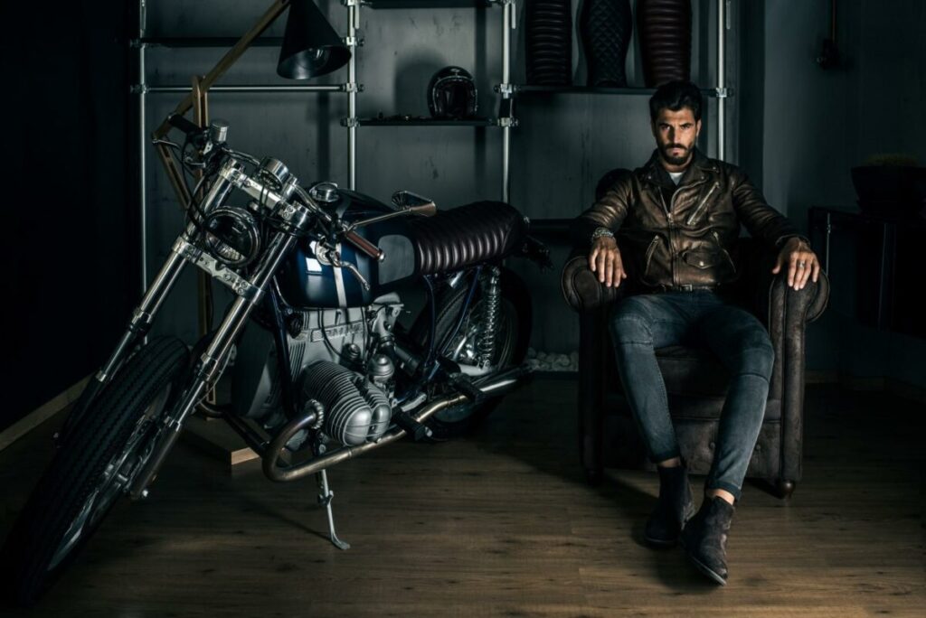 Stewart giubbotti in pelle: ispirazione biker