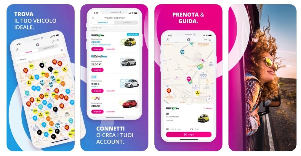 Free2Move: la nuova app per i servizi di mobilità