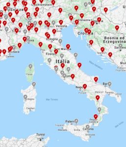 tesla supercharger italia mappa