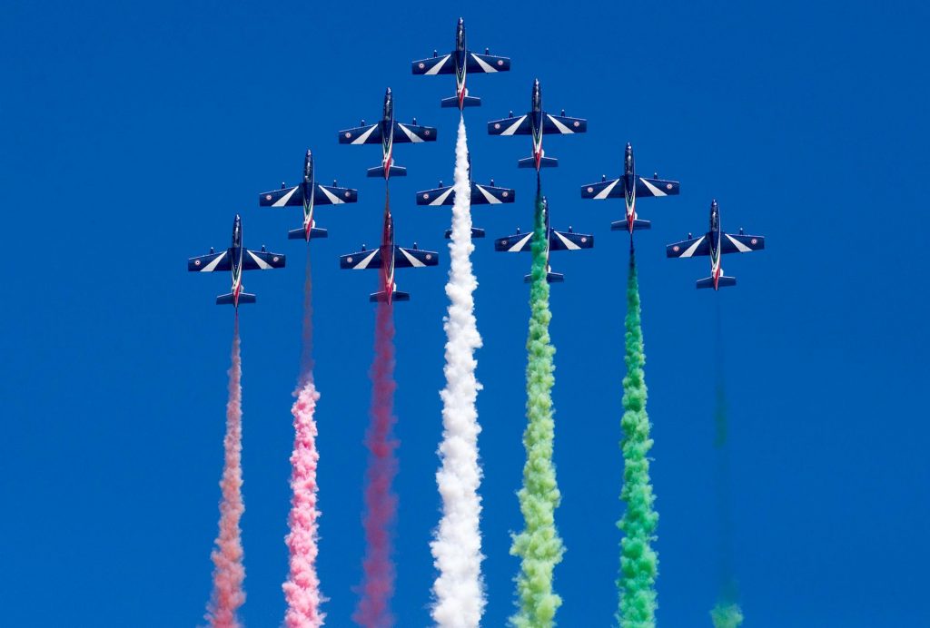1° Maggio: l’airshow delle Frecce Tricolori alle 18 su Youtube