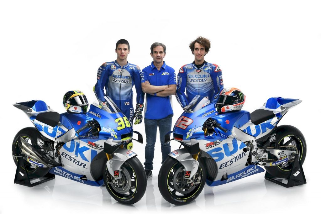 Suzuki MotoGP 2020, Rins e Mir svelano la livrea grigio-blu della GSX-RR