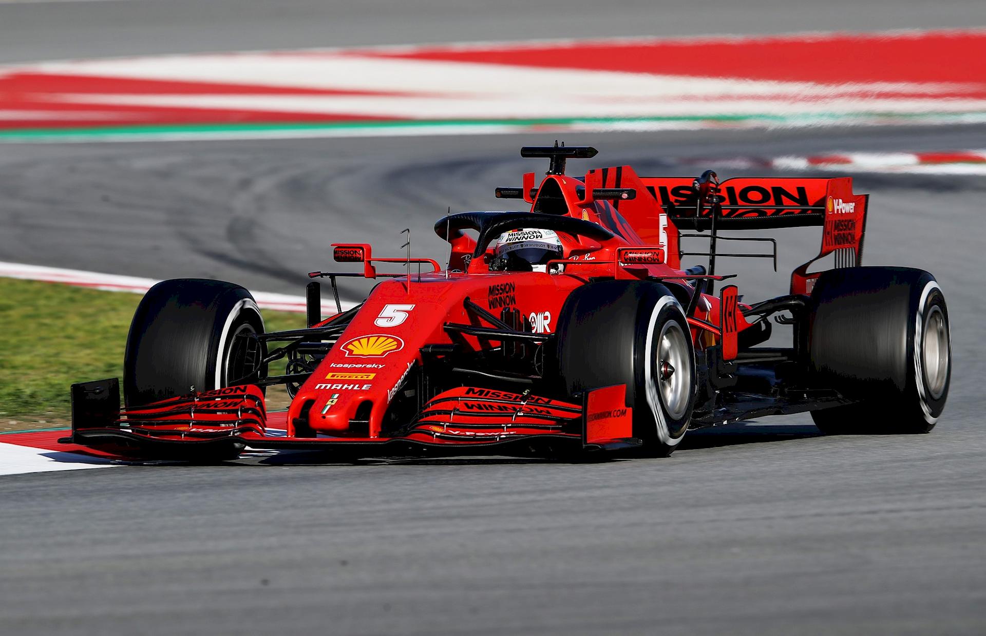 Sebastian Vettel Test F1 Barcellona 2020