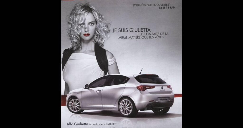 Retro Spot TV: l’Alfa Romeo Giulietta tra Uma Thurman e Shakespeare