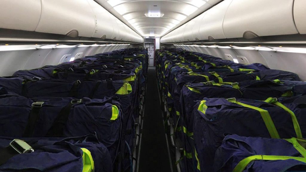 I Cargo Seat Bags trasformano gli aerei passeggeri in Cargo