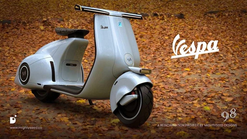 Vespa 98 EV Rendering: il ritorno elettrico dell’iconico scooter