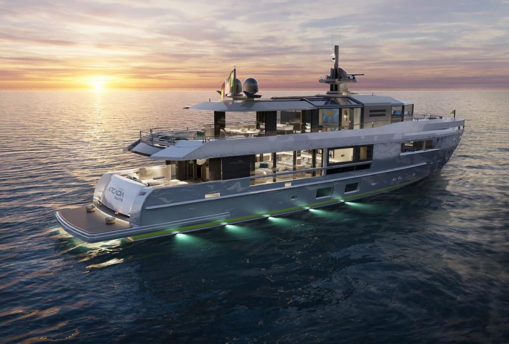 Arcadia Yachts A115: il nuovo stile degli interni ed esterni