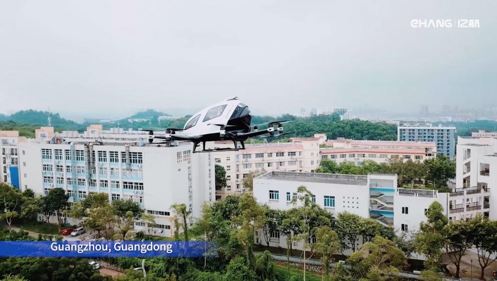 EHang 184 drone per la mobilità pubblica urbana