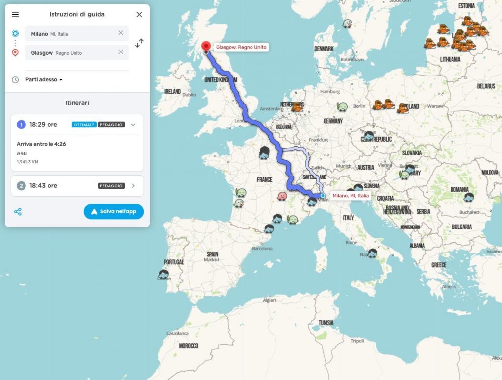 Waze: ora si possono programmare i viaggi anche via web