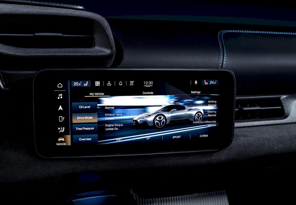 Maserati MC 20 con Android Automotive OS