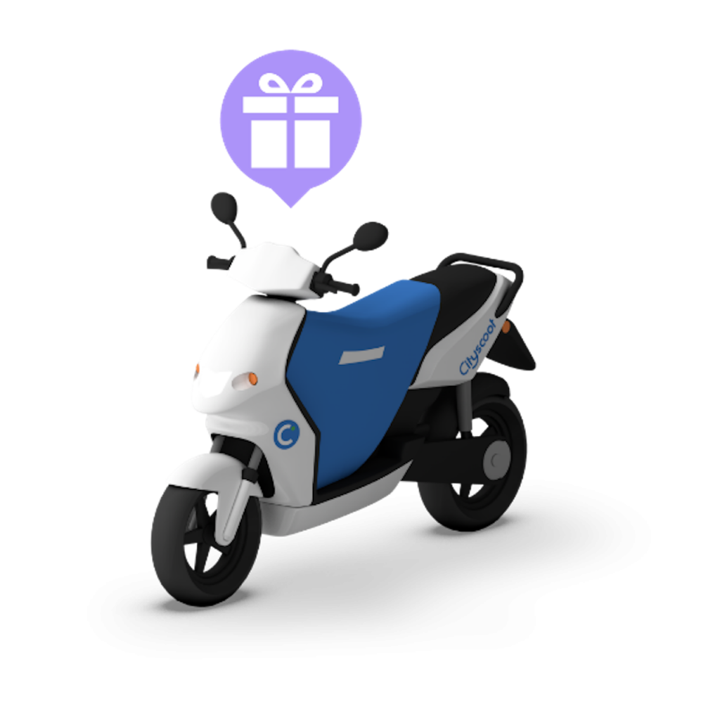 CityScoot: chi prenota lo scooter viola CityGift ottiene minuti gratuiti