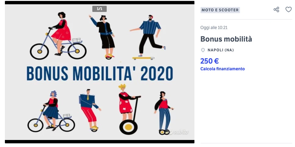 C’è anche la piaga dei furbetti del bonus mobilità: lo prendono e lo rivendono