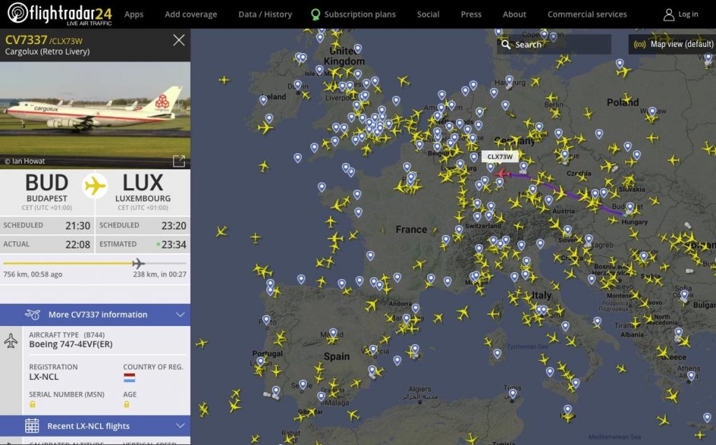 Flightradar24: ecco dove sono i menù segreti per rintracciare tutti i voli.