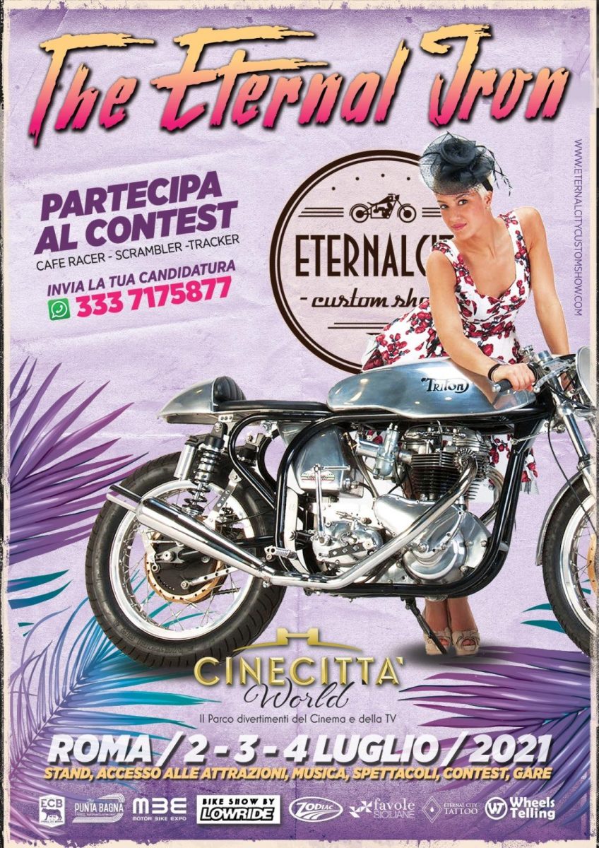 Locandina Eternal City Motorcycle Custom Show 2021 The Eternal Iron