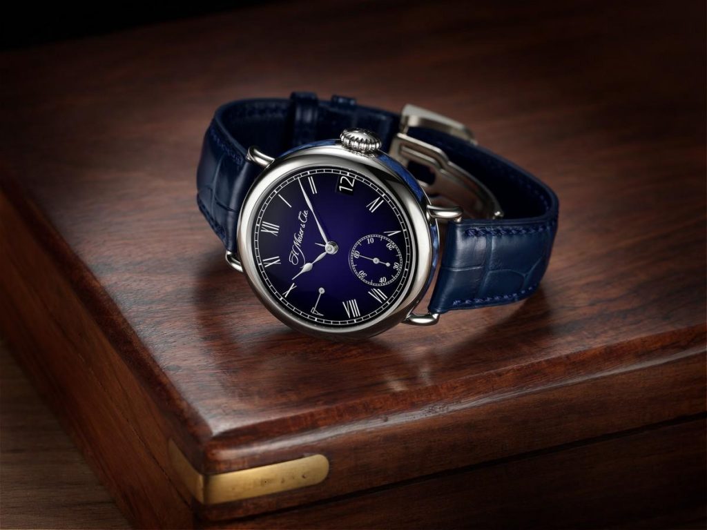 H Moser & Cie Heritage Perpetual Calendar Midnight Blue Enamel