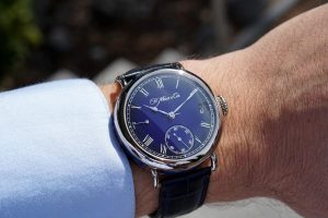 H Moser Cie Heritage Perpetual Calendar Midnight Blue Enamel