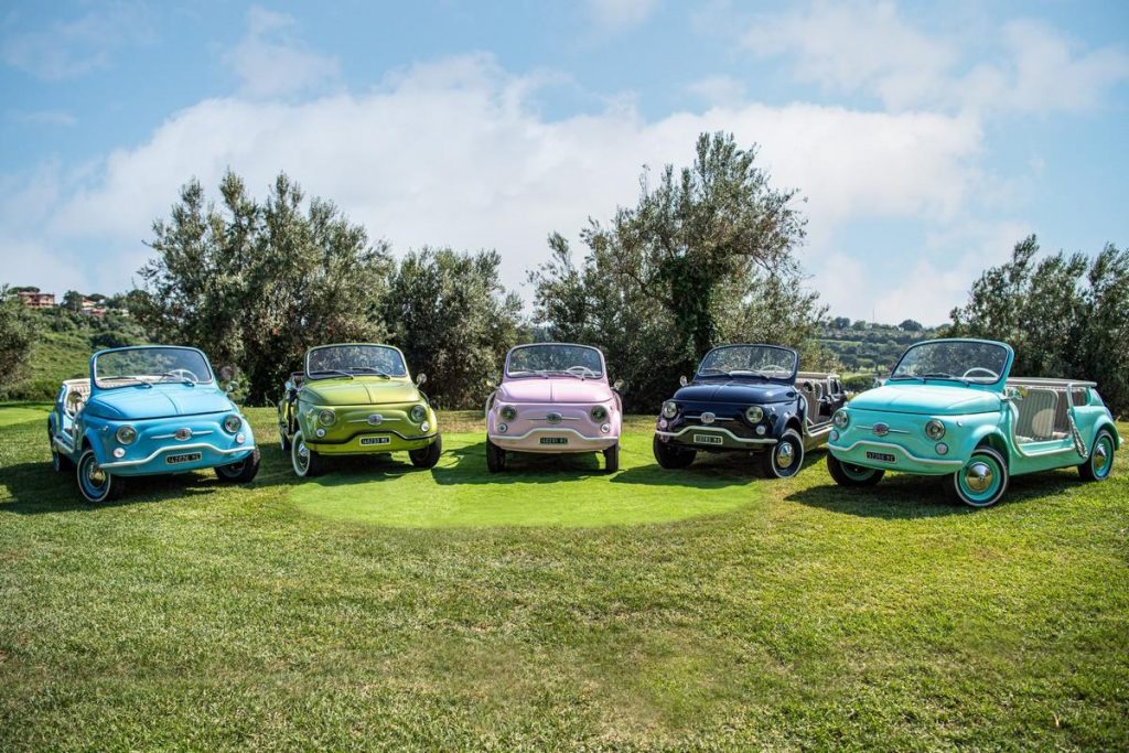 Noleggio auto per le vacanze: on the road con la Fiat 500 Jolly Icon-e “Spiaggina”