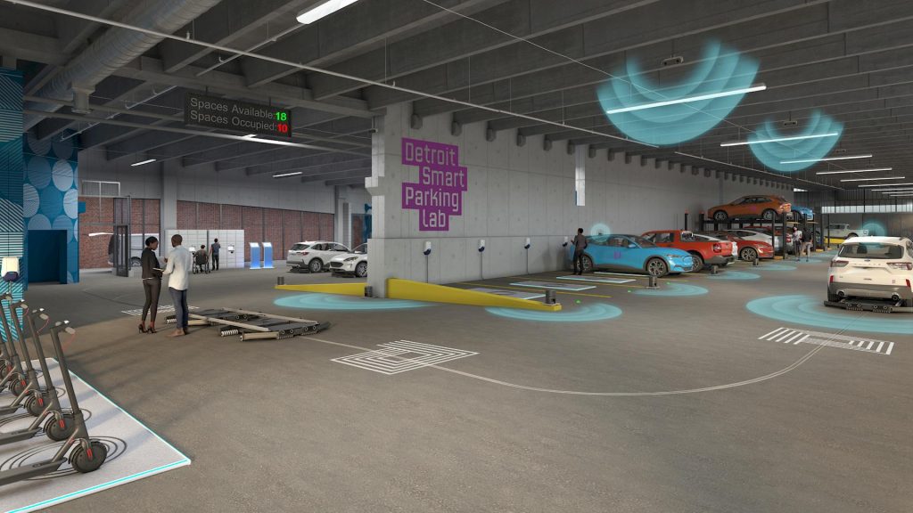 Detroit Smart Parking Lab è il parcheggio che ricarica automaticamente l’auto elettrica mentre è in sosta