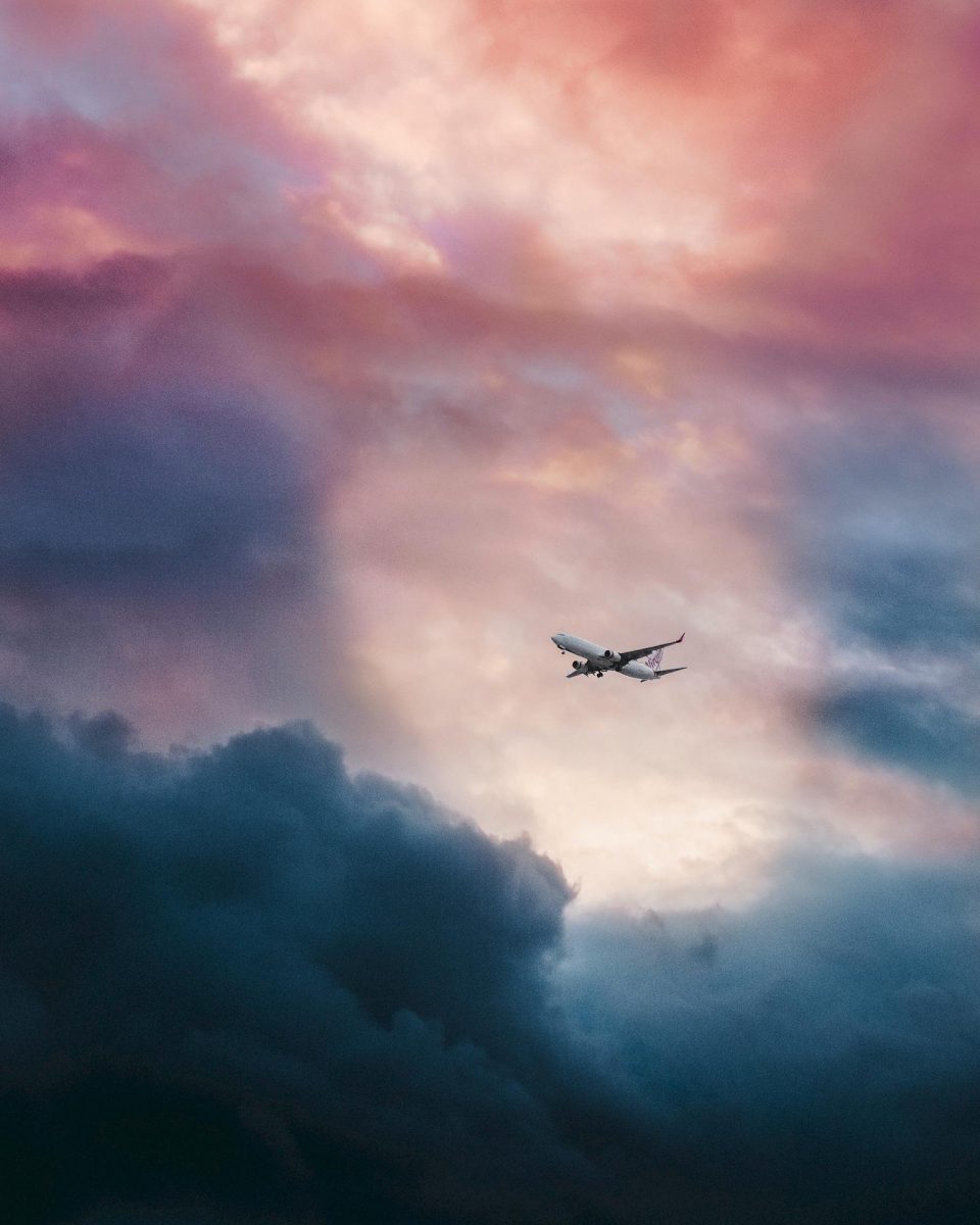 aereo maltempo nubi