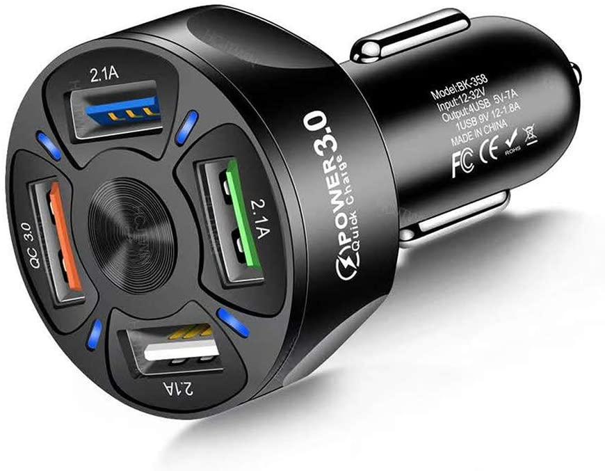 Cavo Ricarica Auto Auto Caricabatterie Rapido 2,7a capace di carica 12v 24v USB tipo C porta 