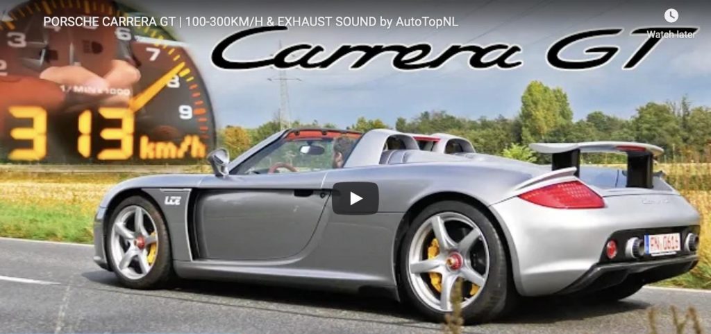 Alzate il volume e sentite questa Porsche Carrera GT a 313 km/h sull’Autobahn