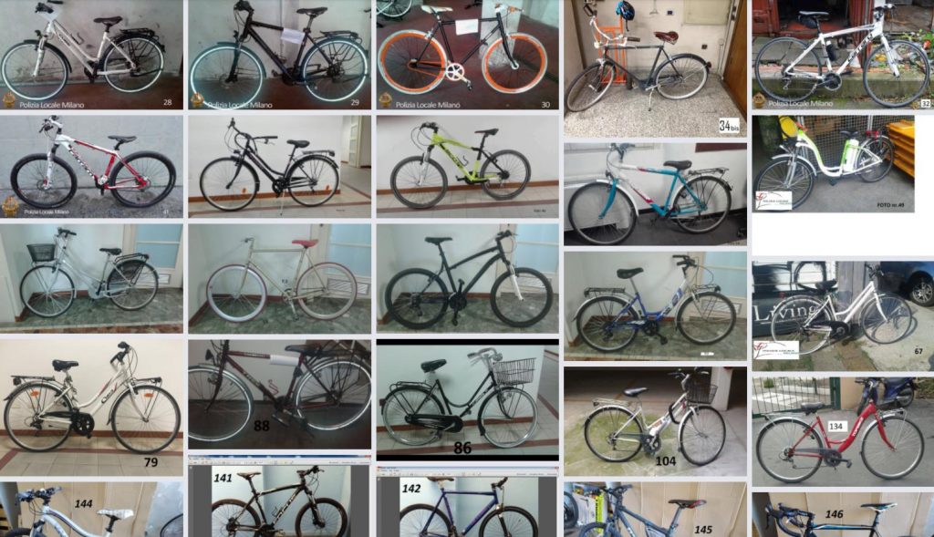 Archivio bici rubate Milano per cercare cerca i legittimi proprietari