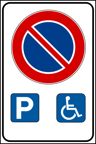 divieto parcheggio disabili
