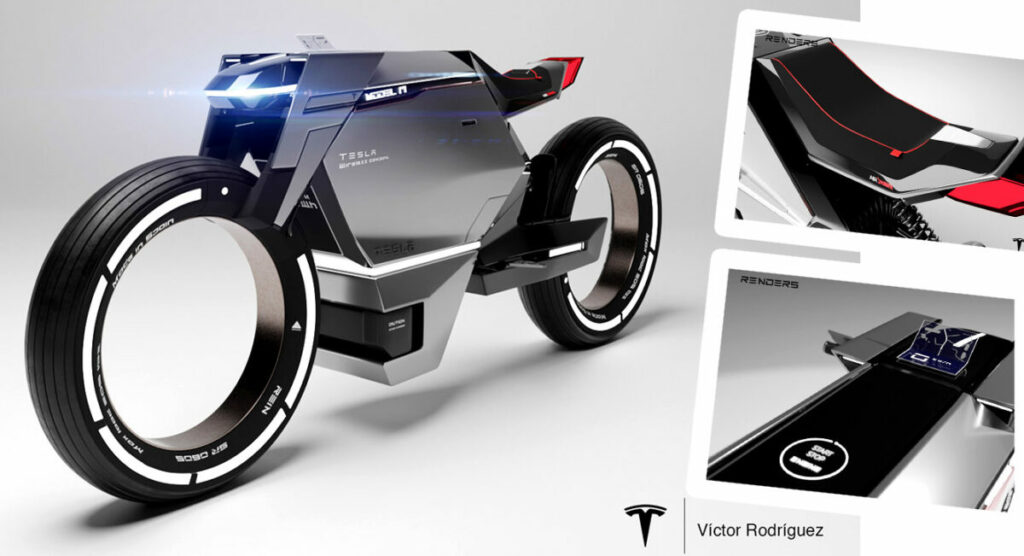 Tesla Model M, la moto elettrica che si ispira a Tesla Cybertruck