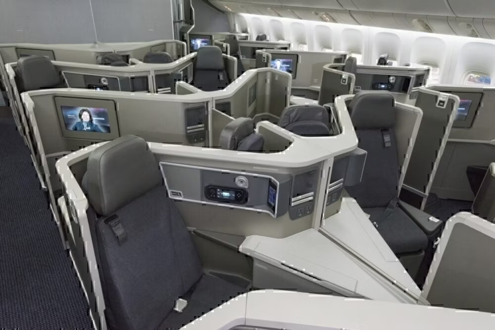 sedili rivolti all'indietro business class