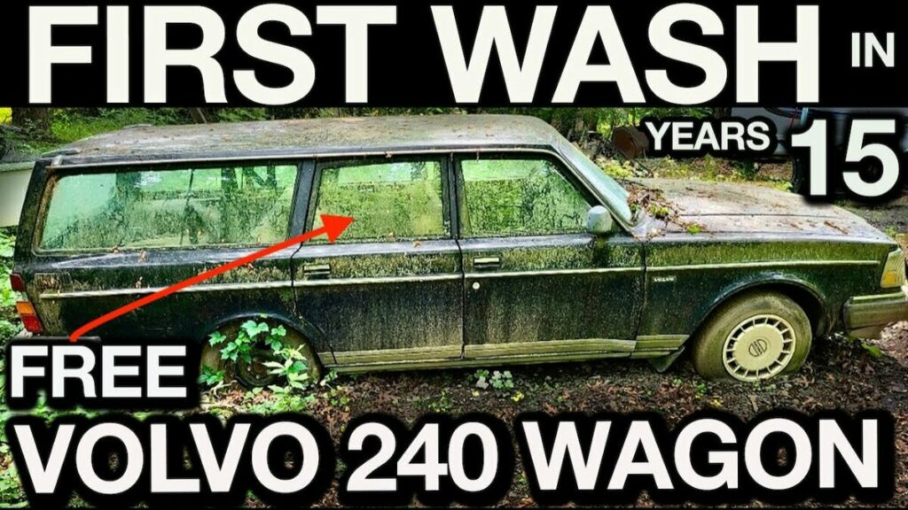 Primo lavaggio di una Volvo 240 Wagon in 15 anni: il risultato è pazzesco.