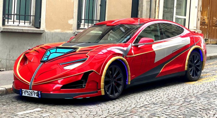 Tesla Model S Iron Man