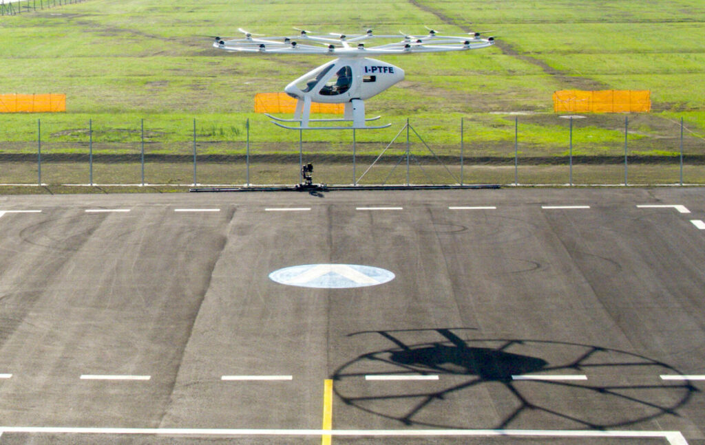 Al primo vertiporto italiano i test del drone taxi