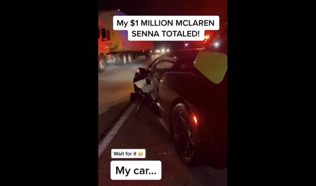 Una McLaren Senna da 1 milione di dollari distrutta in un incidente