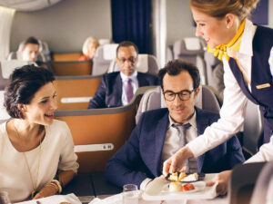 mangiare in aereo cibo
