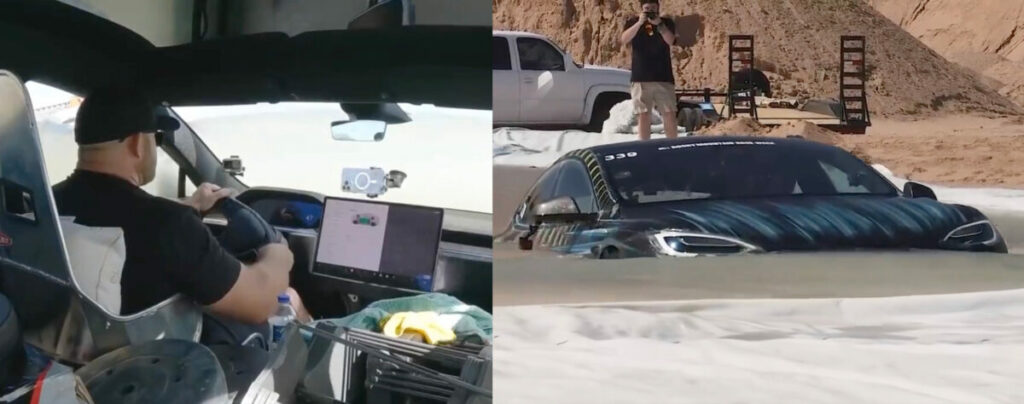 Riesce a guidare una Tesla Model S Plaid sott’acqua, ma il costo finale è esorbitante