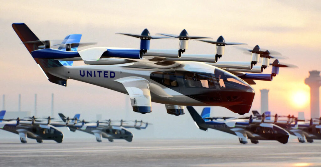 Primi voli eVTOL di United Airlines a Chicago dal 2025