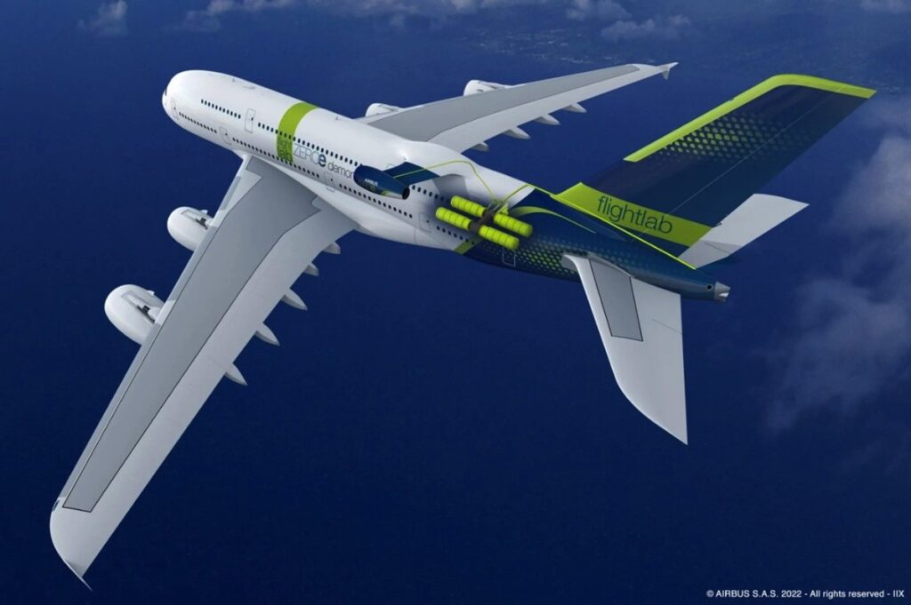 Svolta epocale di Airbus con un nuovo aereo di linea alimentato al 100% a idrogeno