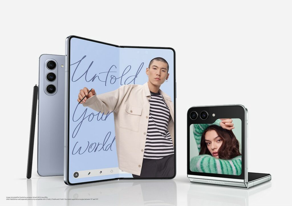 Samsung Galaxy Z Flip5 e Galaxy Z Fold5: la nuova serie di smartphone pieghevoli